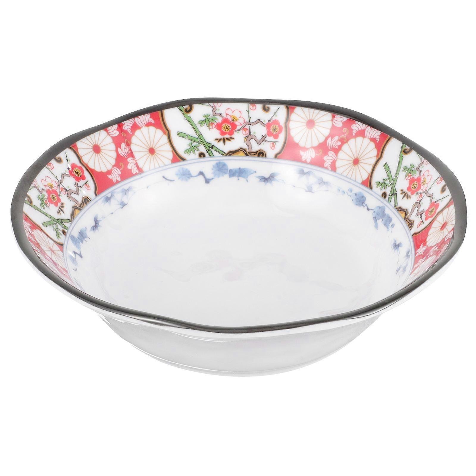 Japanese Ramen Bowl Elegant Salad Serving Bowl for Home Use White Large Size 6.3 Inches