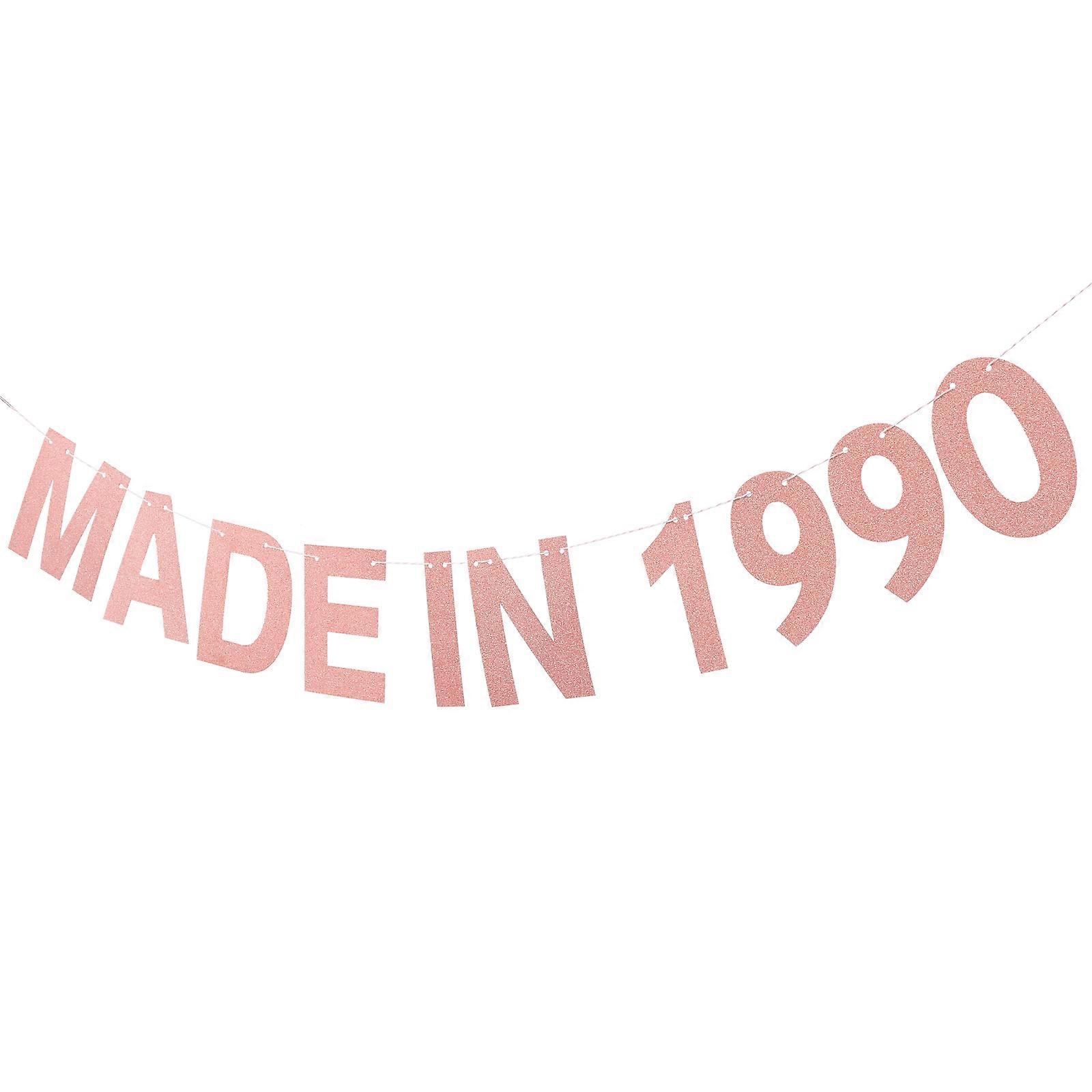 Golden Paper Birthday Banner for Adornment Reusable and Recyclable 1 Pc