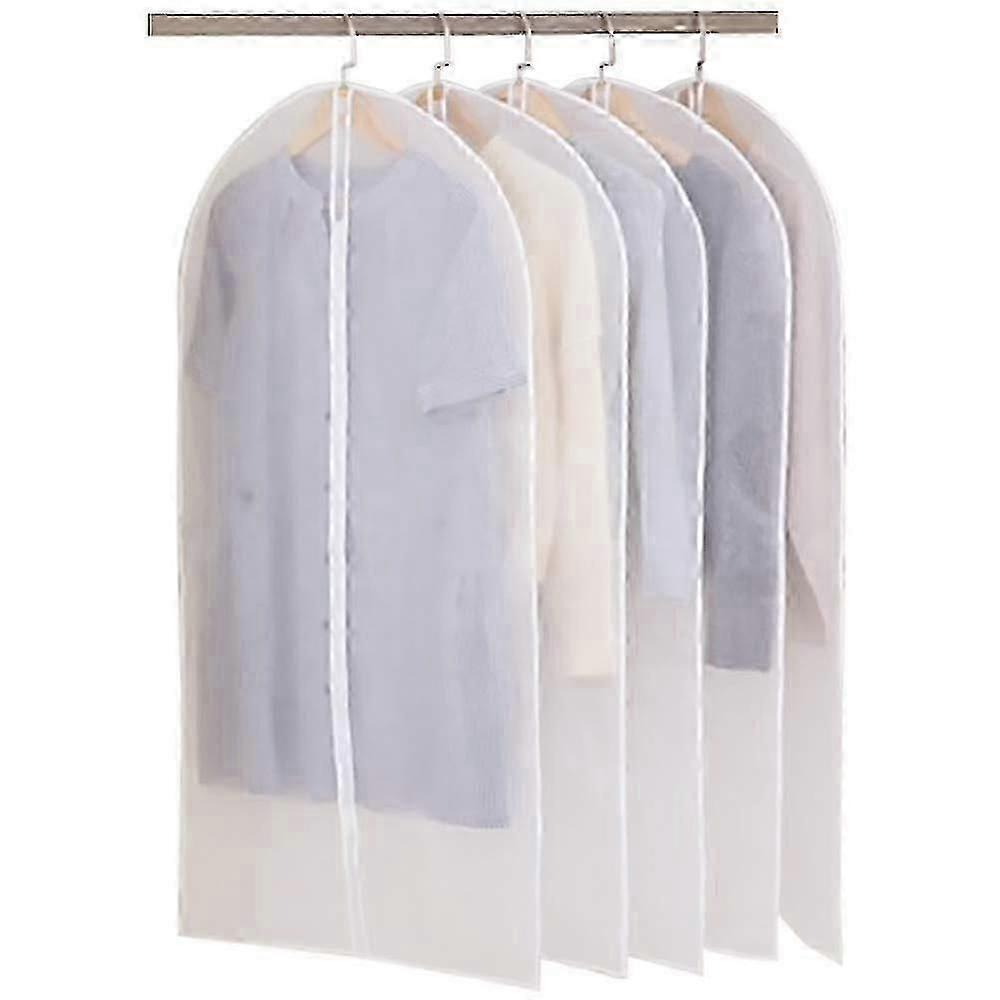 הבגד מכסה שקית מעיל עמידה בפני עש עם רוכסן Peva שקוף שמלה כיסוי עמיד למים 60 * 140 ס"מ לבן