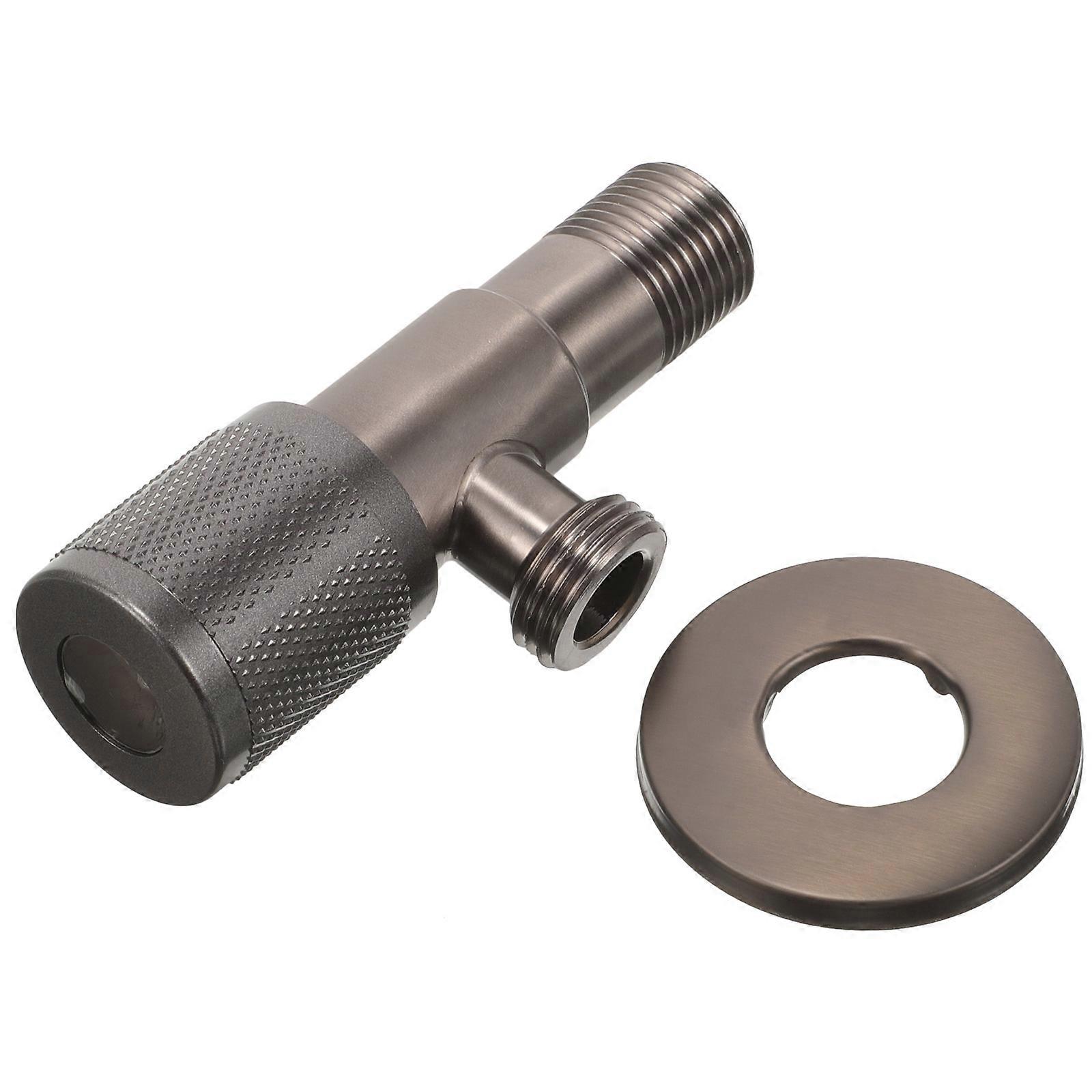 Rust Resistant Faucet Adapter With Multi-source Connection For Bathroom Use And Homeowners Featuring A Triangular Valve 1Pack