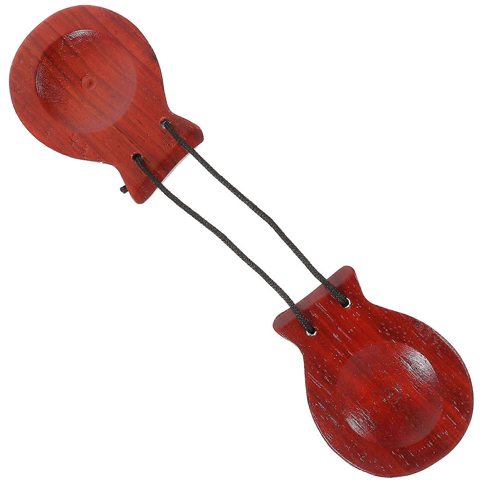 Wooden Castanet Musical Instrument for Finger Play – Clear Sound Educational Percussion for Early Learning and Coordination Development