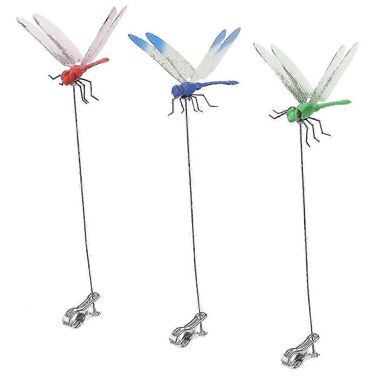 Dragonfly Clip Set In 3 Colors, For Natural Horse Fly Control Perfect For And As A Horsefly Deterrent