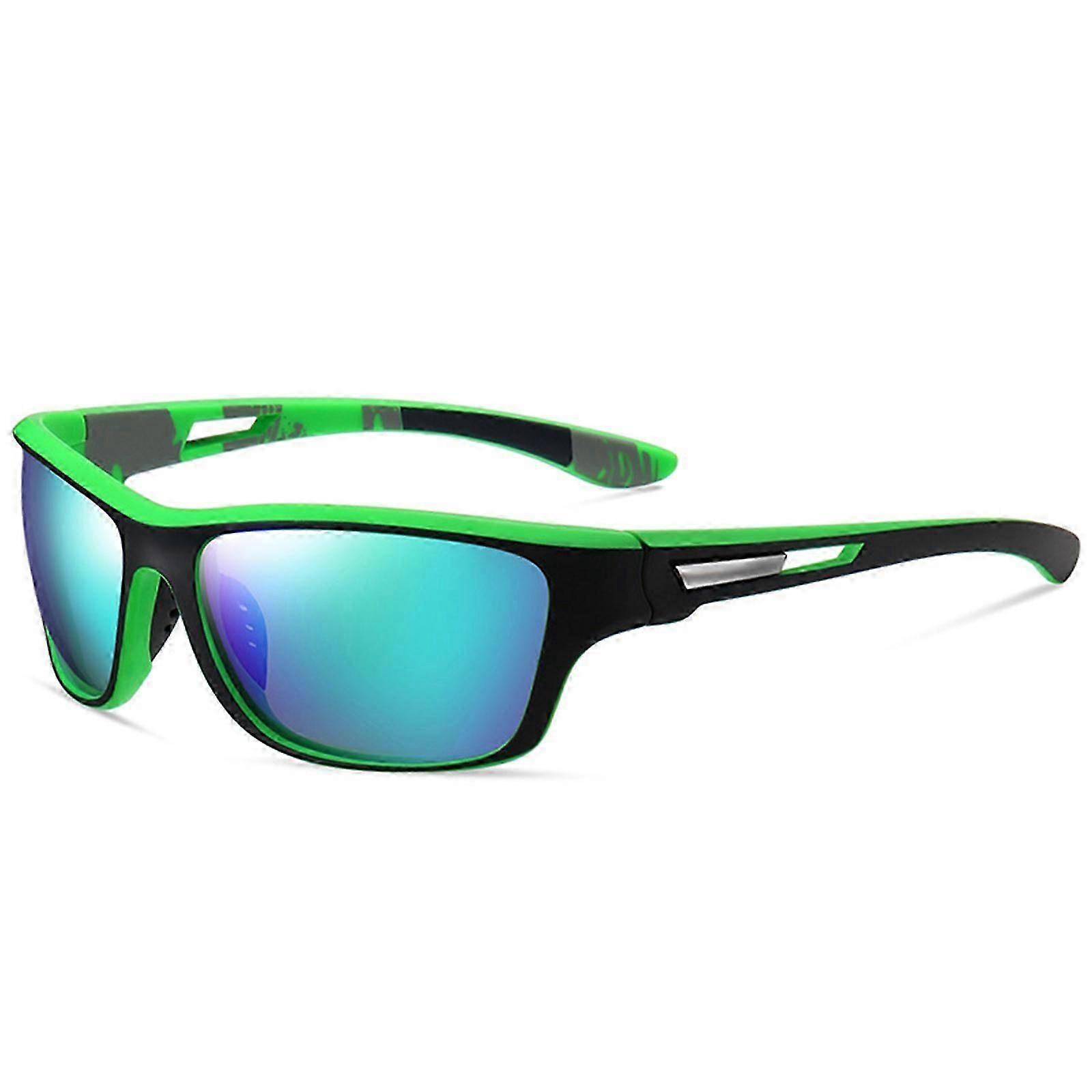 Polarisoidut urheiluaurinkolasit miehille Kalastus, pyöräily, baseball, juoksu ja ajaminen UV390-suojaus, polarisoidut urheiluaurinkolasit lasikotelolla