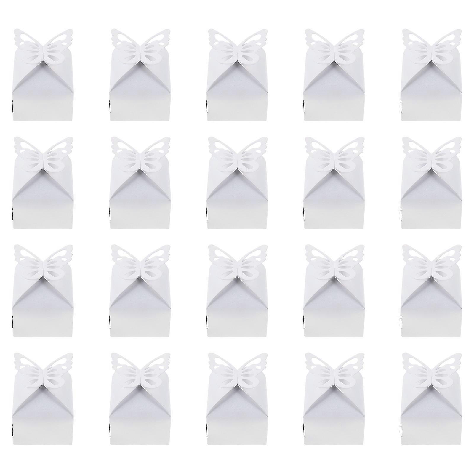 Small Favor Boxes Paper Craft Gift Wrapping For Candy Fruits Elegant Shape 10x6cm 50Pack
