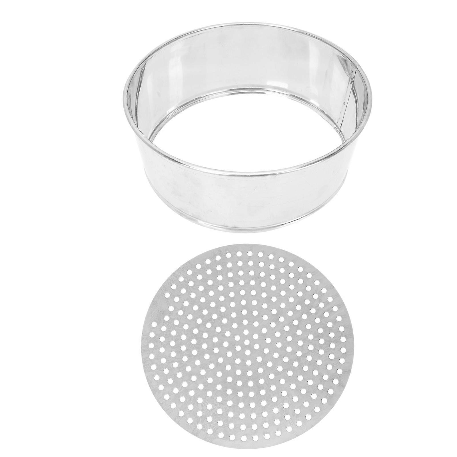 Jewelry Beads Sieve Round Shape Stainless Steel Grading Tool For Daily Use 22x22cm 1 Set