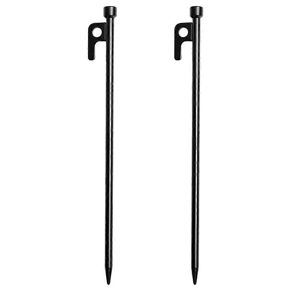 2Pcs Tent Ground Nails Metal Stakes Pegs Camping Heavy Duty