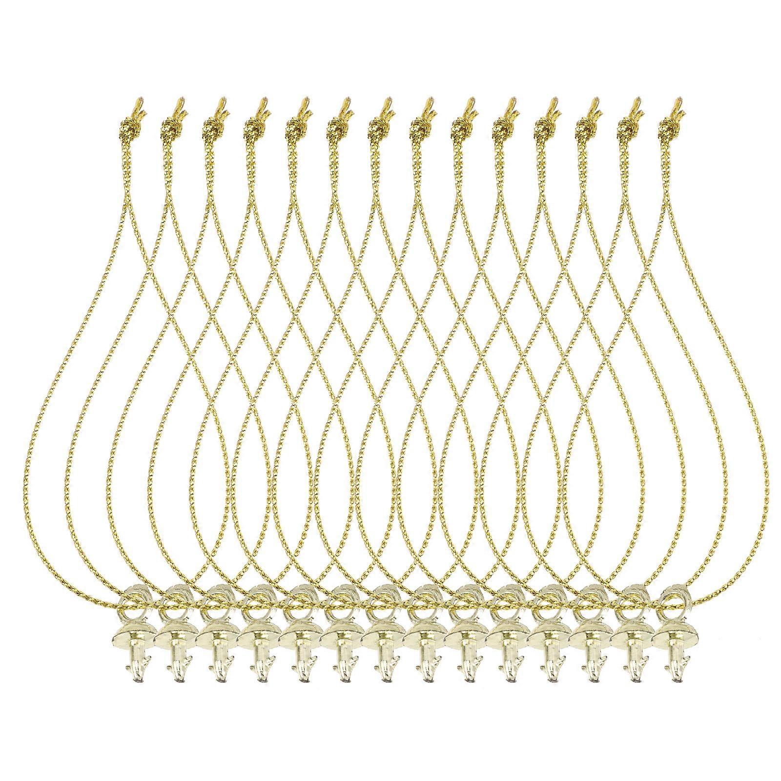 Diy Ball Caps 100pcs Silver Pendant Caps for Handcraft Ornaments Party and Craft Decorations Easy Hanging String Included