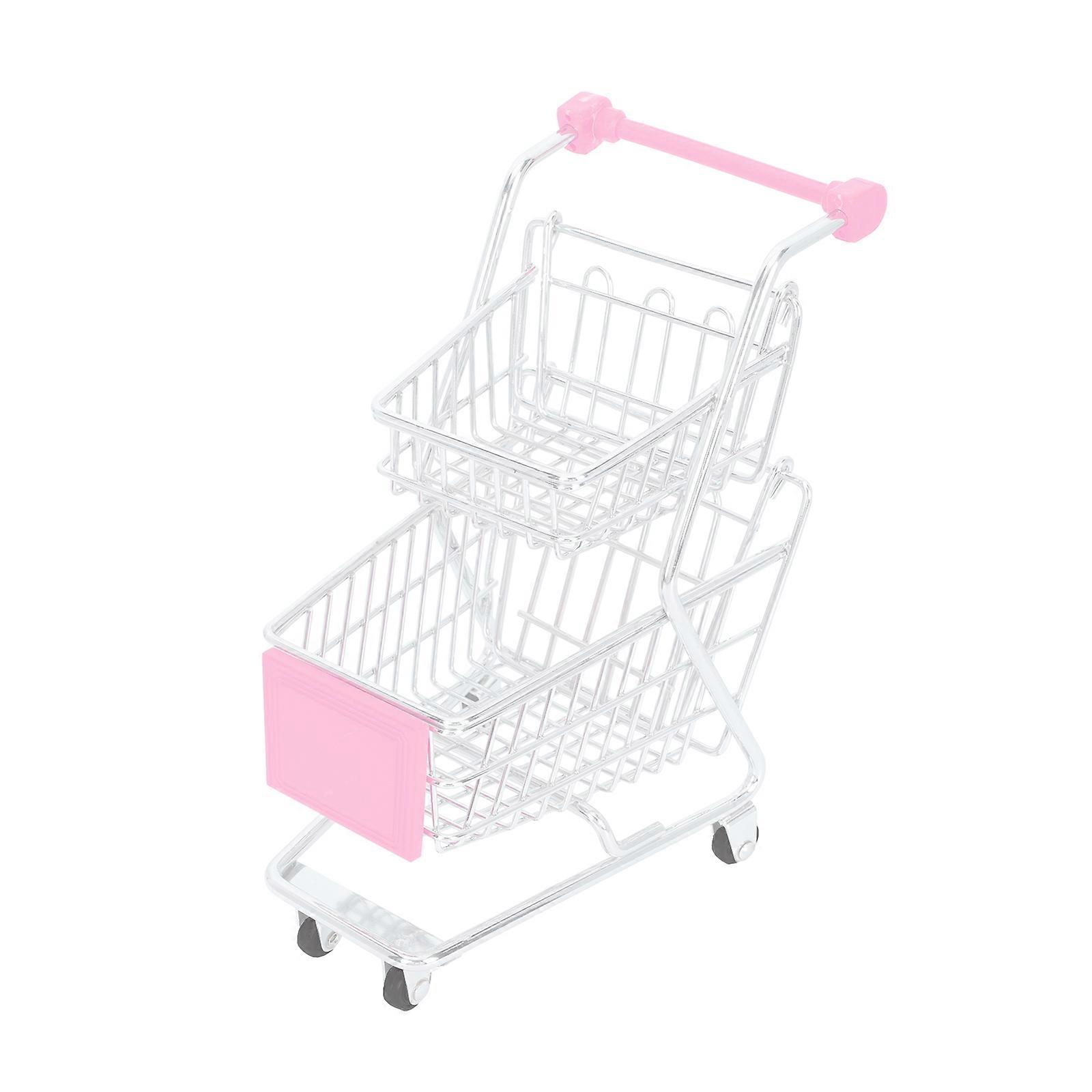 Pink Creative Tableware Snack Serving Basket Made of Iron for Storage