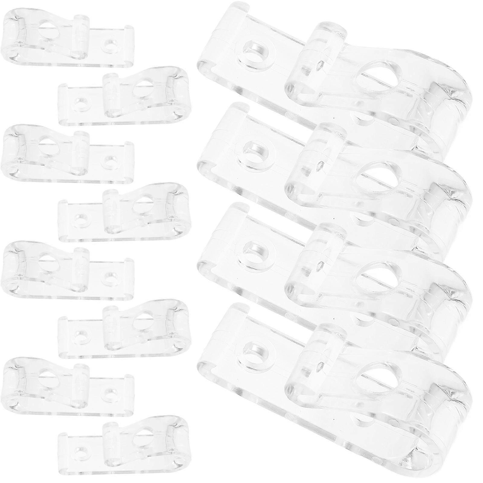 Clear Acrylic Curtain Hooks for Home Use Flexible and with Screw Holes Fits Most Blinds 12 Pieces