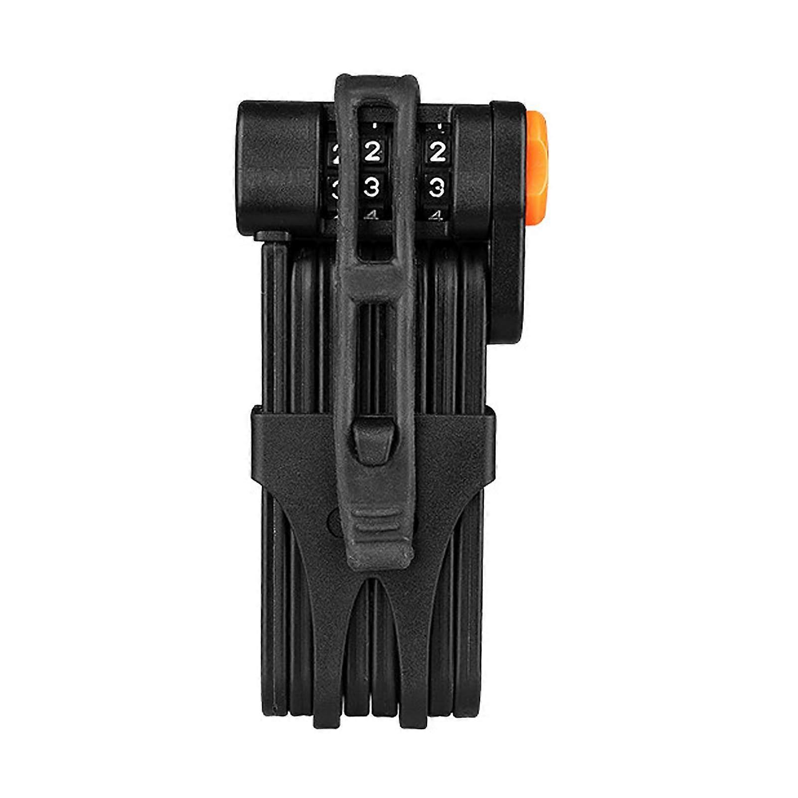 Bike Lock Combination Secure Two Bicycles with Theft Foldable Alloy Processed Portable Motorcycle Black 85cm 8 Speed