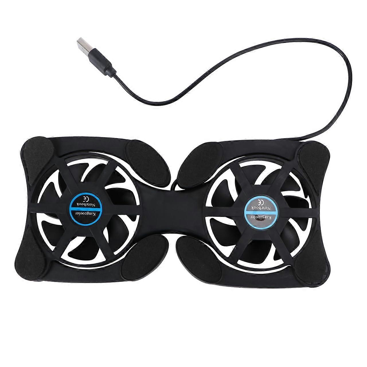 Laptop Cooler USB-Powered 2-Fan Black 32 x 14.5 x 2 cm Laptop Cooling Pad For Computers