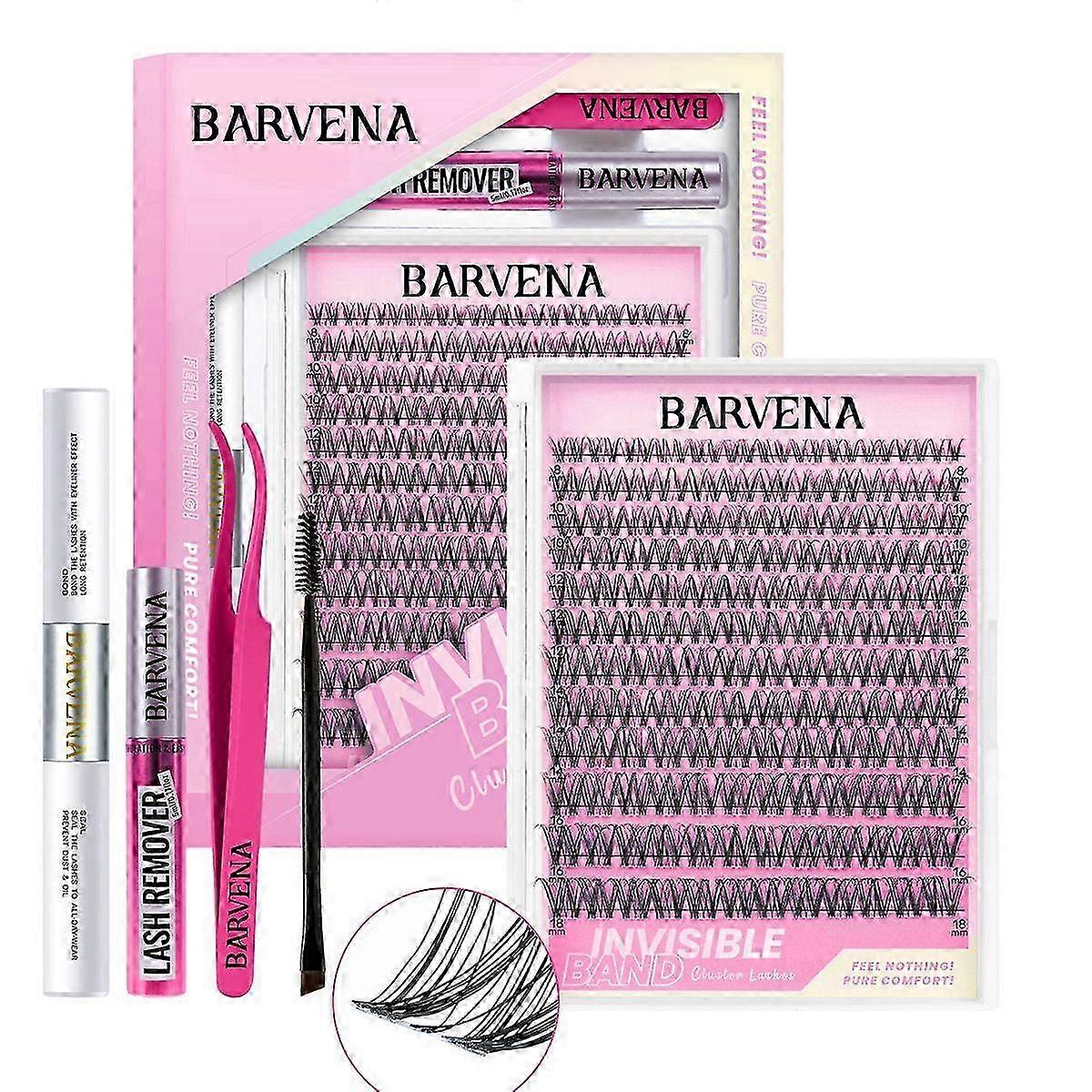 Lash Clusters Kit, Wispy Eyelash Clusters Lashes Natural DIY Lash Extension Kit, 8-18mm Cluster Eyelash Extensions Kit, Lash Bond and Seal Tweezer