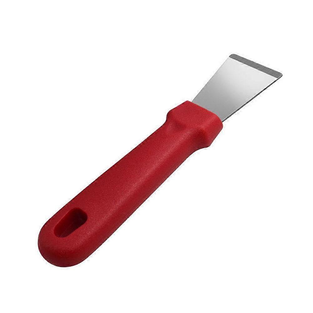 Multipurpose cleaning scraper, stainless steel, shovel, red straight head