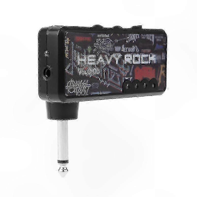 Mini Headphone Amp for Electric Guitar, Portable Heavy Rock Amplifier Adapter, Compact Design for Practice and Performance