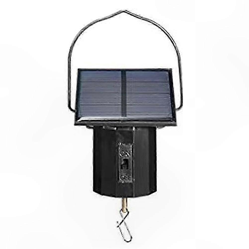 Solar-Powered Garden Wind Spinner with Rotating Motor and Battery Backup