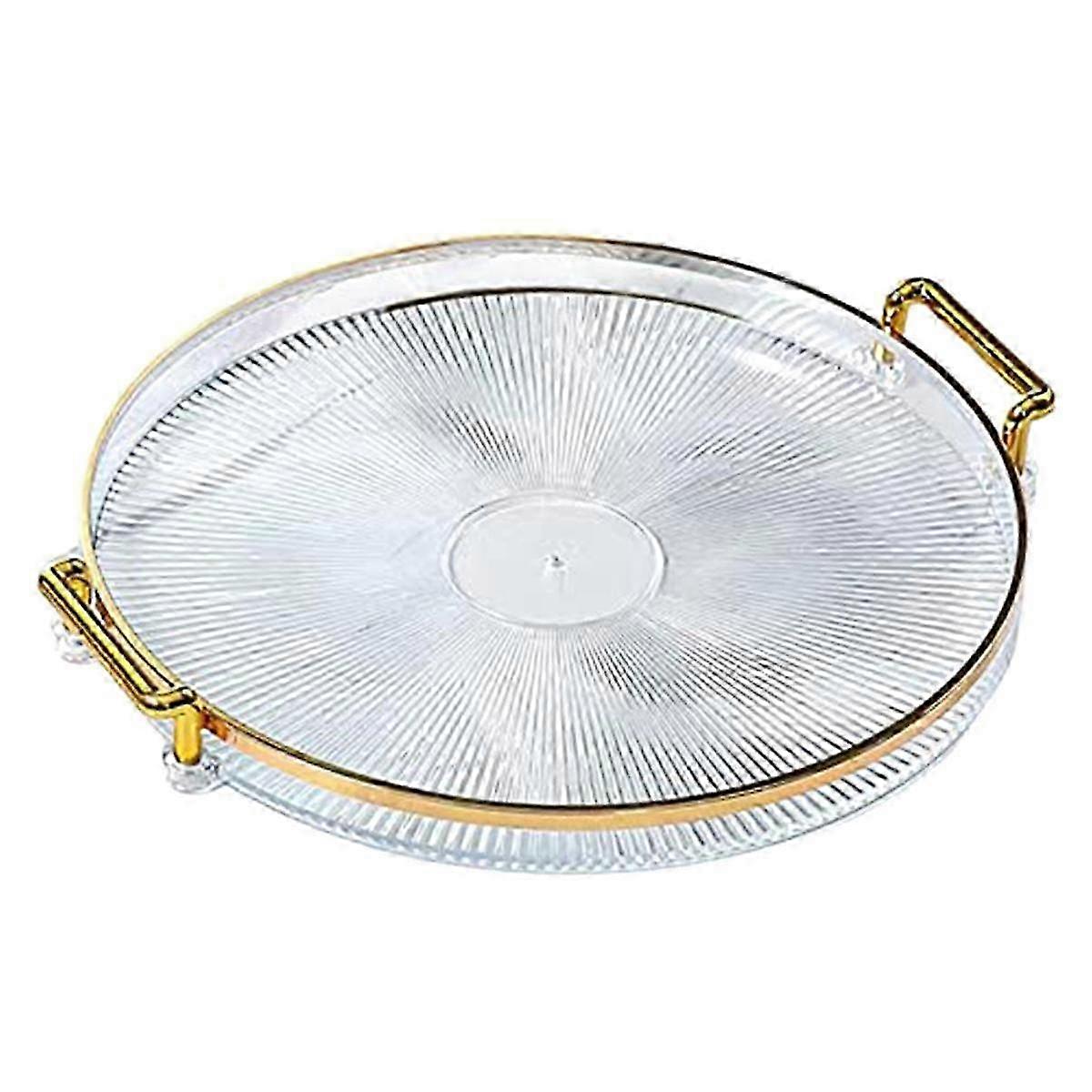 Luxury Serving Tray with Handles - Multi-Function Cosmetic & Jewelry Display Tray for Decor & Perfume Organization D
