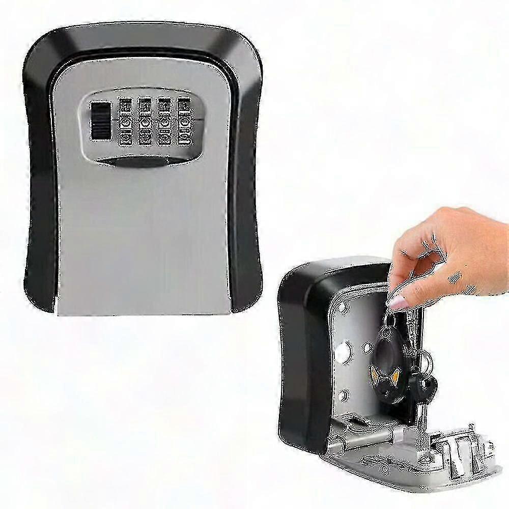 4 Digit Combination Lock Box, Secure Key Storage, Anti-Theft Key Safe