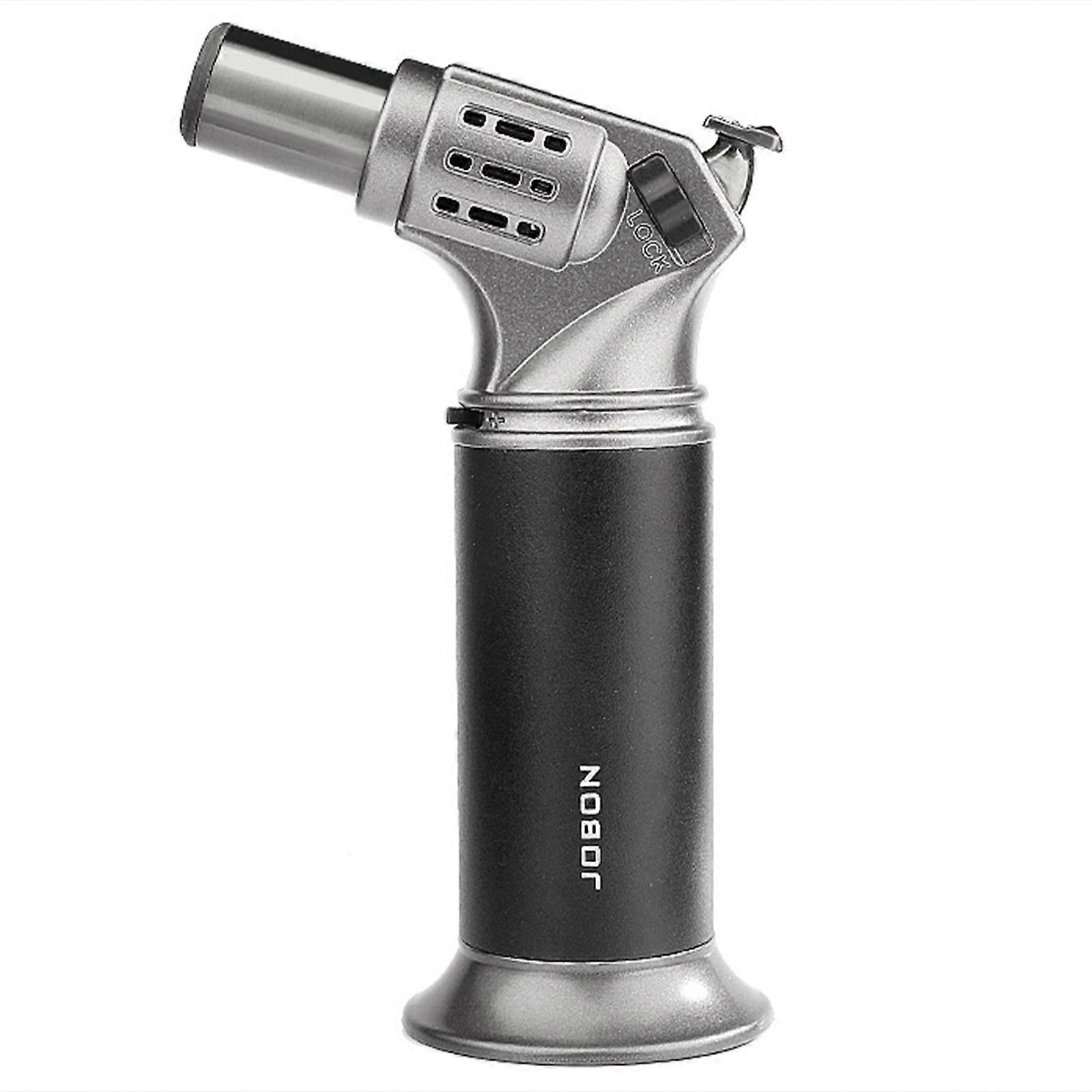 Tabletop Torch Lighter Adjustable Flames Cigars Butane Torcher Inflatable Gas Refillable for Indoor Outdoor