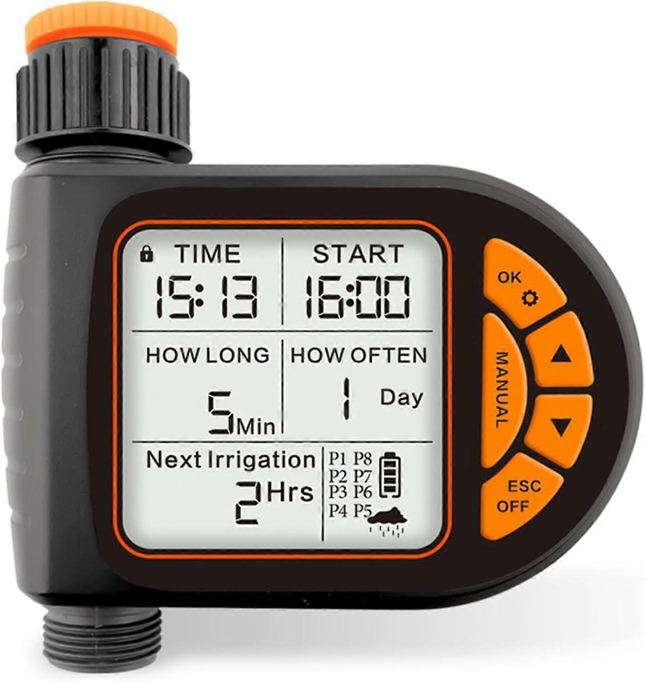 Outdoor Watering Timer - Digital Irrigation Timer for Yard Lawn, 1 Outlet