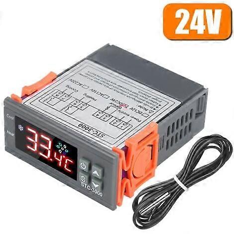 STC-3000 Microcomputer Digital Temperature Controller Thermoregulator with NTC Probe Cold Heat Sensor, DC 24V