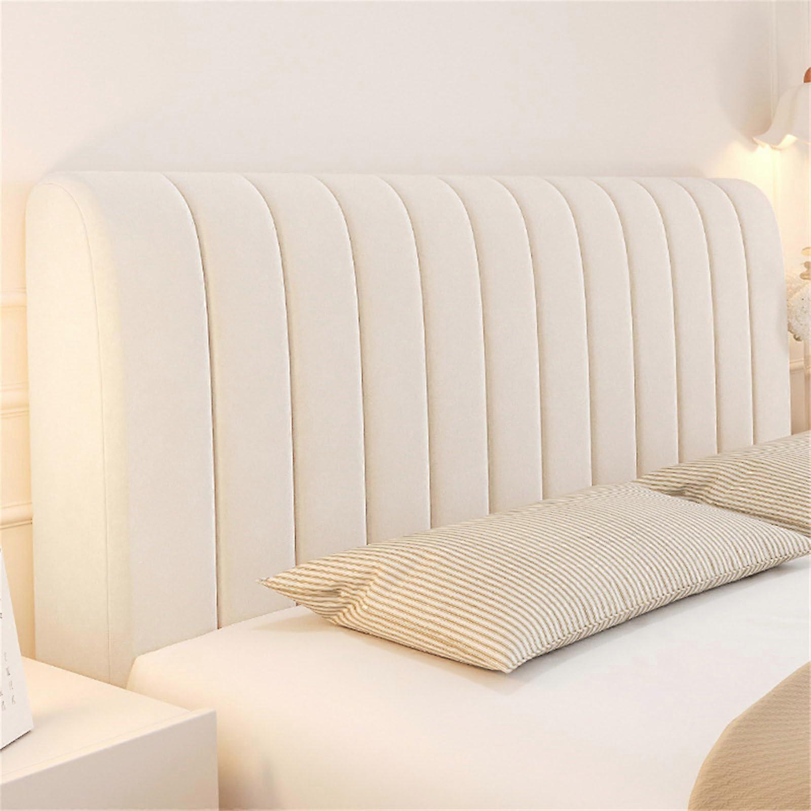 Bed Headboard Cover Universal Stretch Slipcover, Anti-Collision Elastic Headboard Protector, 150cm Beige