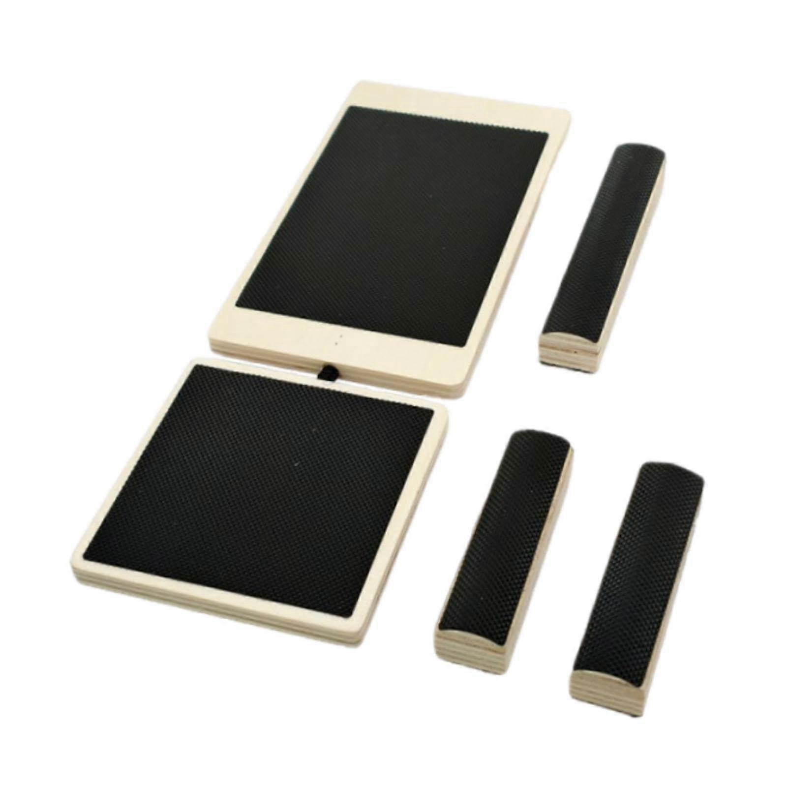 Balance Board For Calf Stretching, Wooden Sloped Training Device, Improves Flexibility, Natural Finish