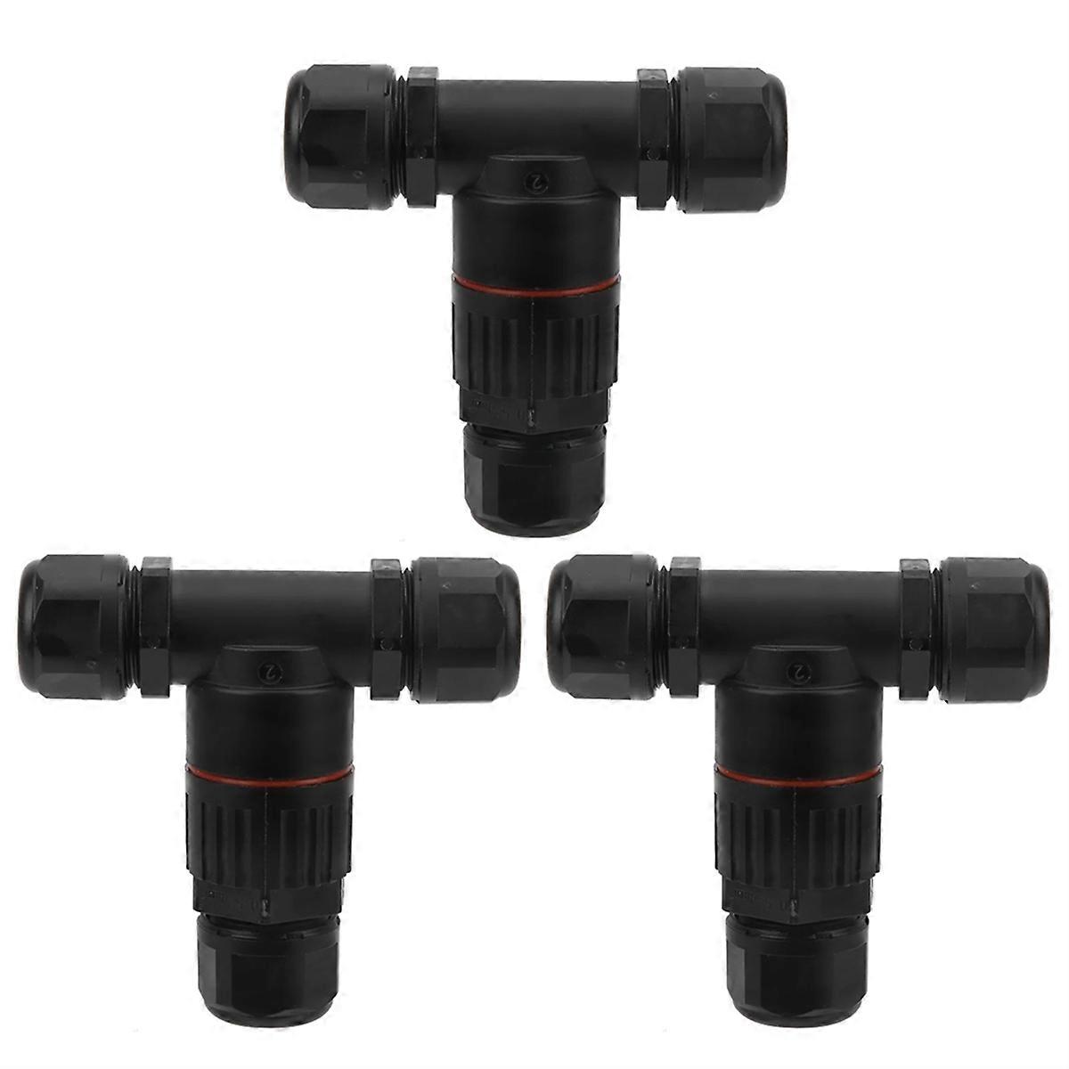 IP68 Waterproof Connector Electrical Cable 3 Way T Shape Junction Box