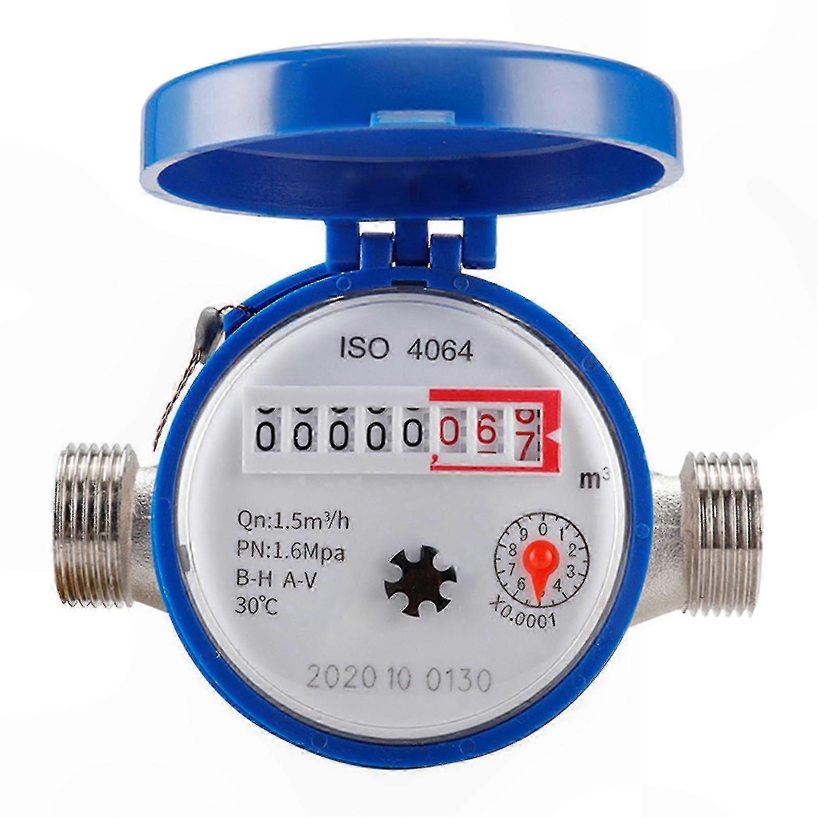 Copper-Tone Garden Water Meter Counter for Accurate Flow Measurement
