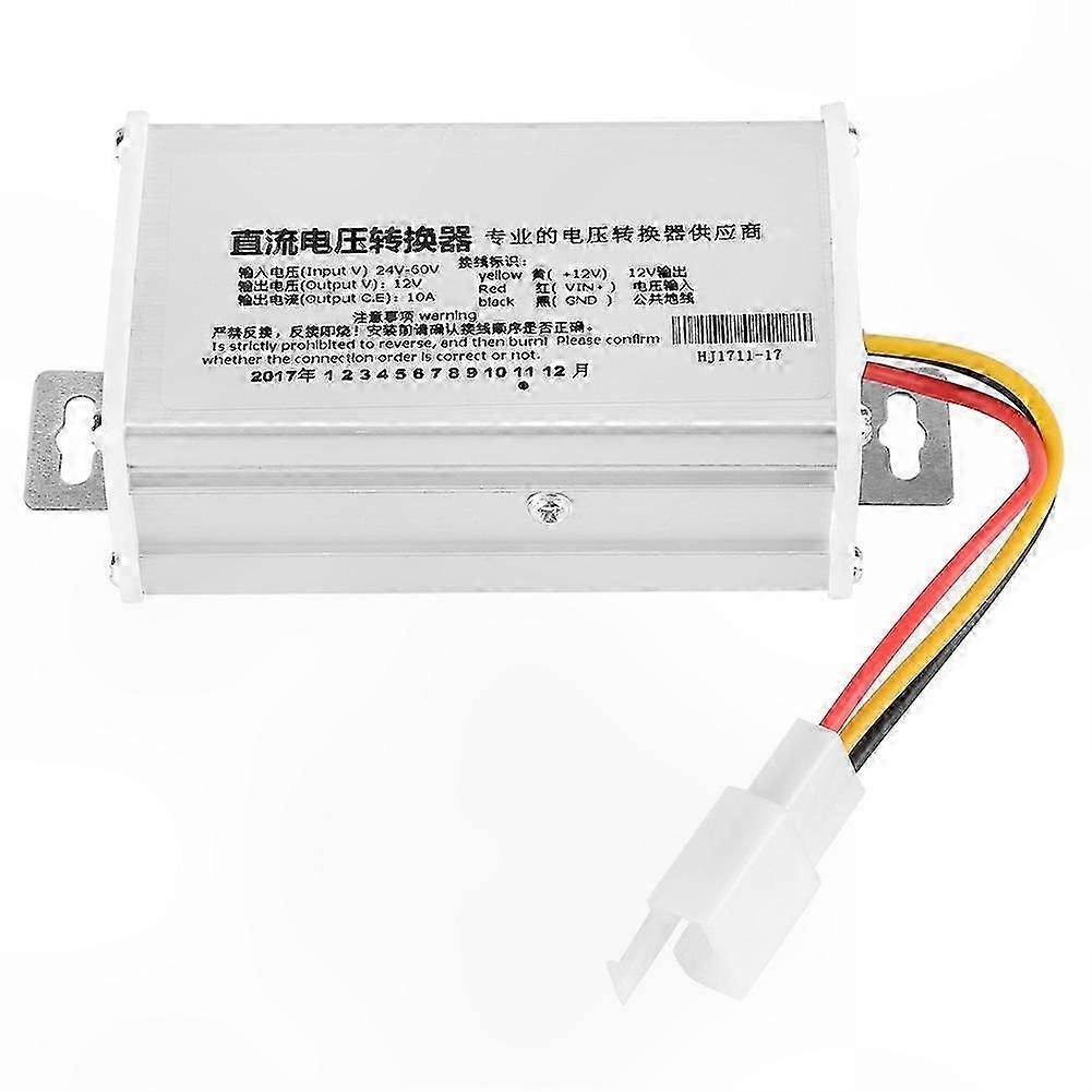 DC-DC Voltage Converter 24V-60V to 12V 10A Step-Down Adapter for Electronics