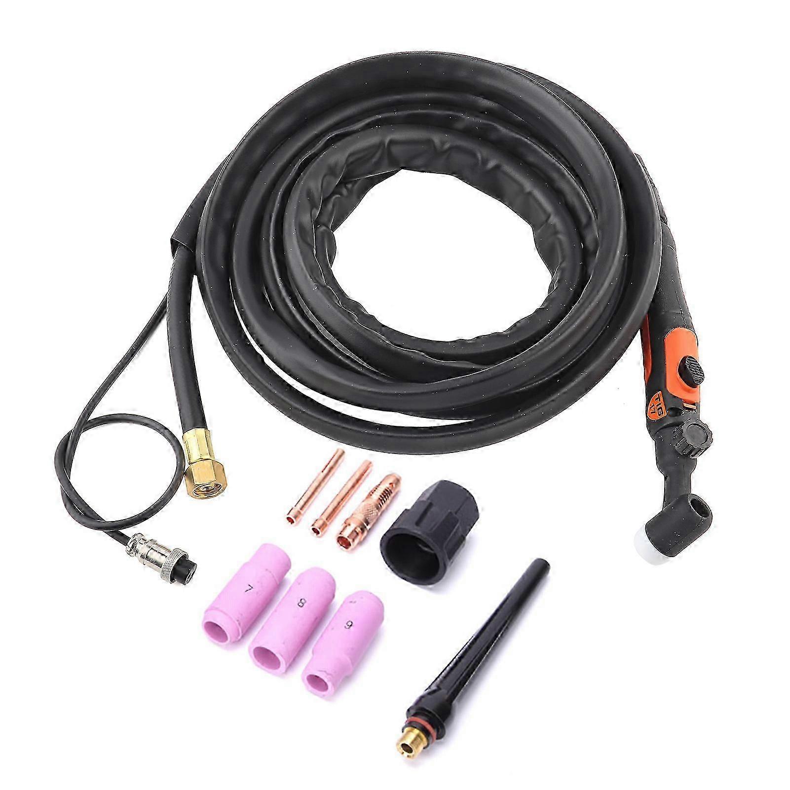 Arc Welding Torch Set TIG?17 Flexible Head M16x1.5 Air Interface 4 Meters Cable Weld Accessories