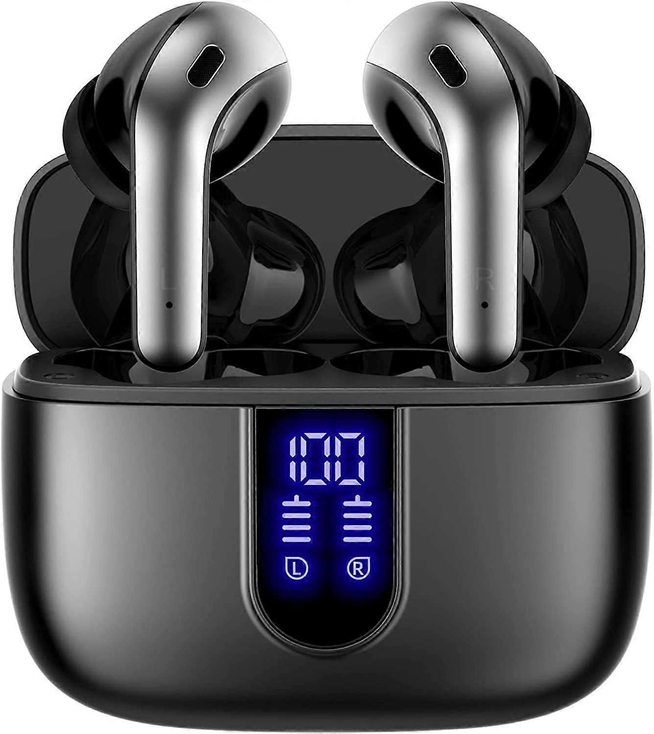 Bluetooth Headphones True Wireless Earbuds 60H Playback LED Power Display Earphones with Wireless Charging Case IPX5 Waterproof in-Ear Earbuds with Mi
