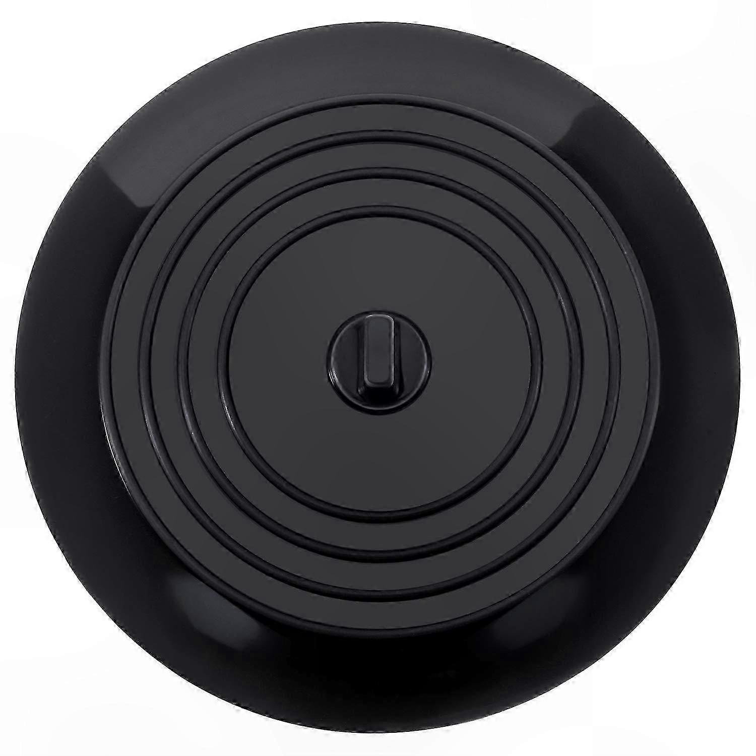 Silicone Sink Stopper, 15cm, Black, Durable and Flexible Bathroom Accessory