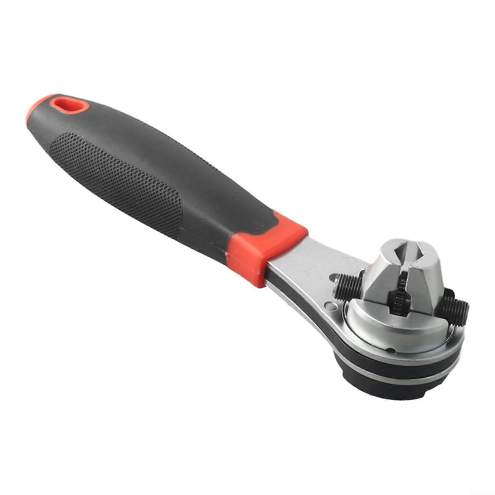 Adjustable Ratchet Wrench 622mm, DualPurpose QuickRelease, Metric and Imperial Sizes, Compact Auto Tool