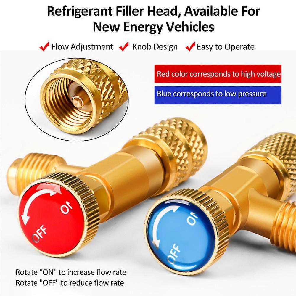 AC Manifold Gauge Set for R134a R12 R502 with 5FT Hoses & Adapter Kit