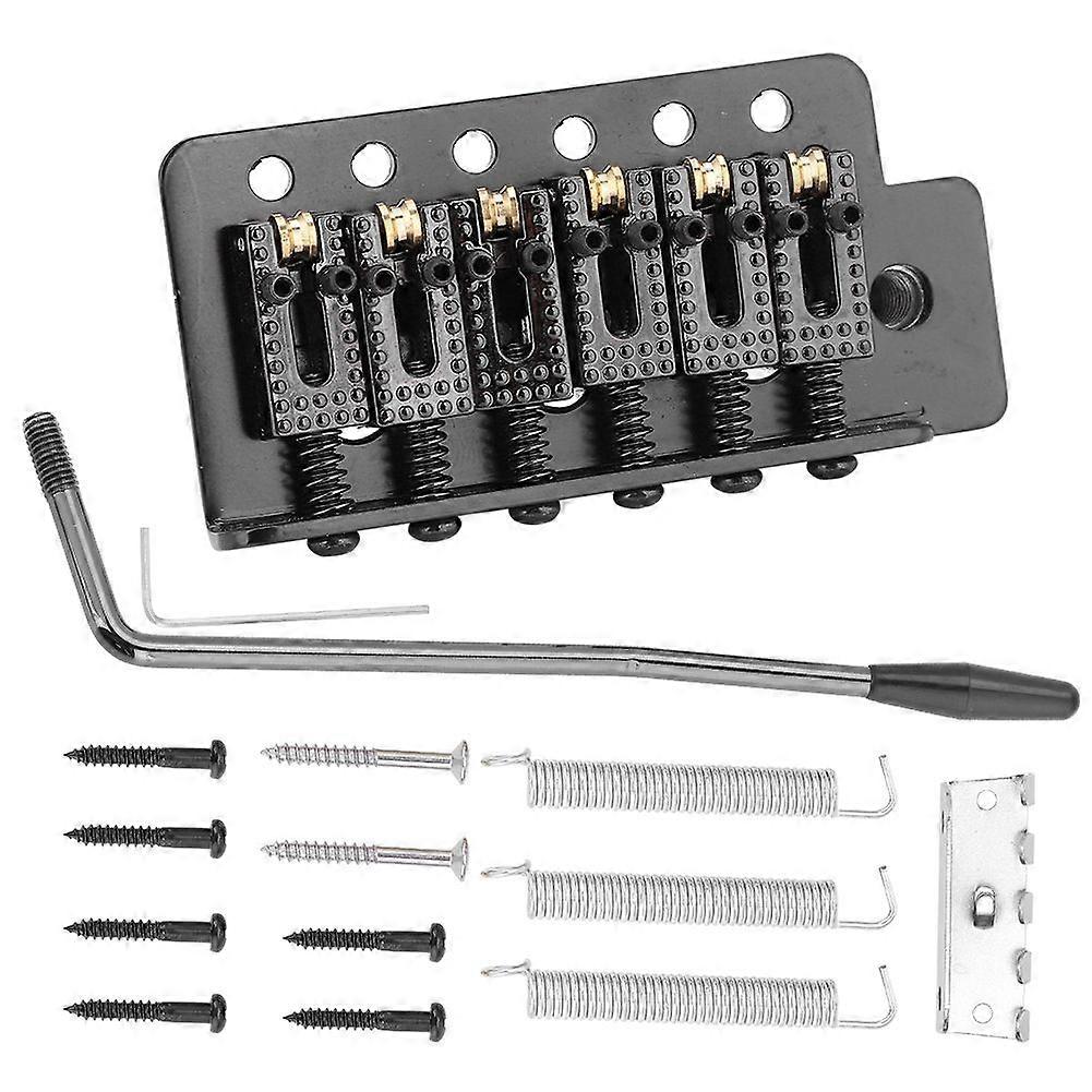 Tremolo System with Roller Single Locking Vibrato Bridge Tailpiece for ST Guitar (Μαύρο)
