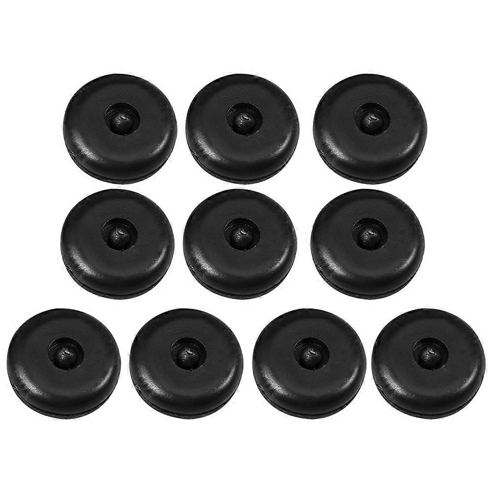 Stopper for Use Plastic Black 50Pcs