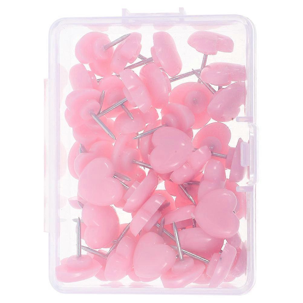 Decorative Heart Thumb Tacks Pink Pushpins for Holding Use 400Pcs