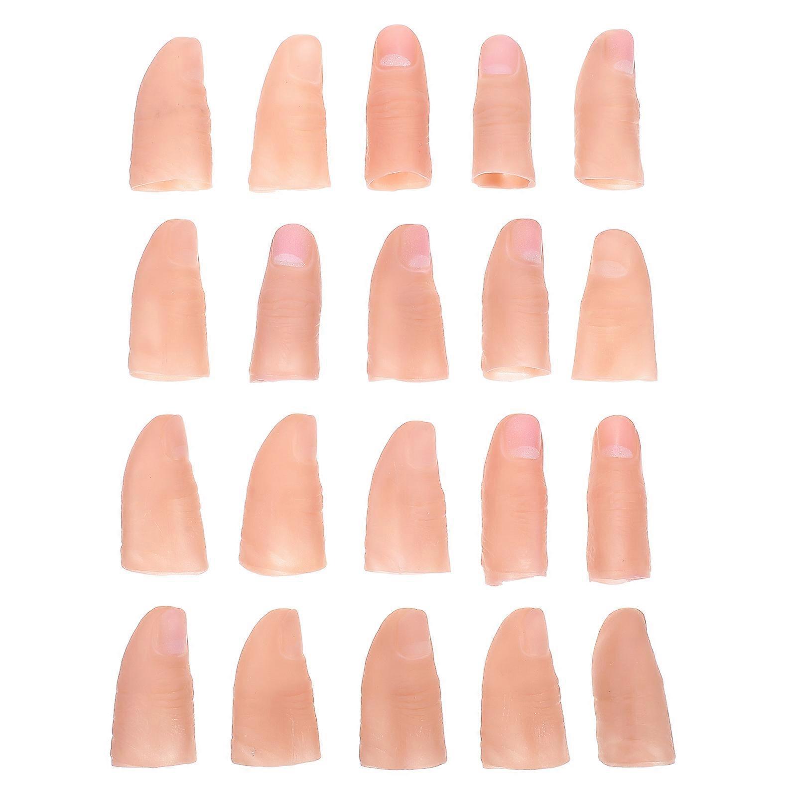 Fake Finger Thumb Prop for Performance with Nails 60Pcs