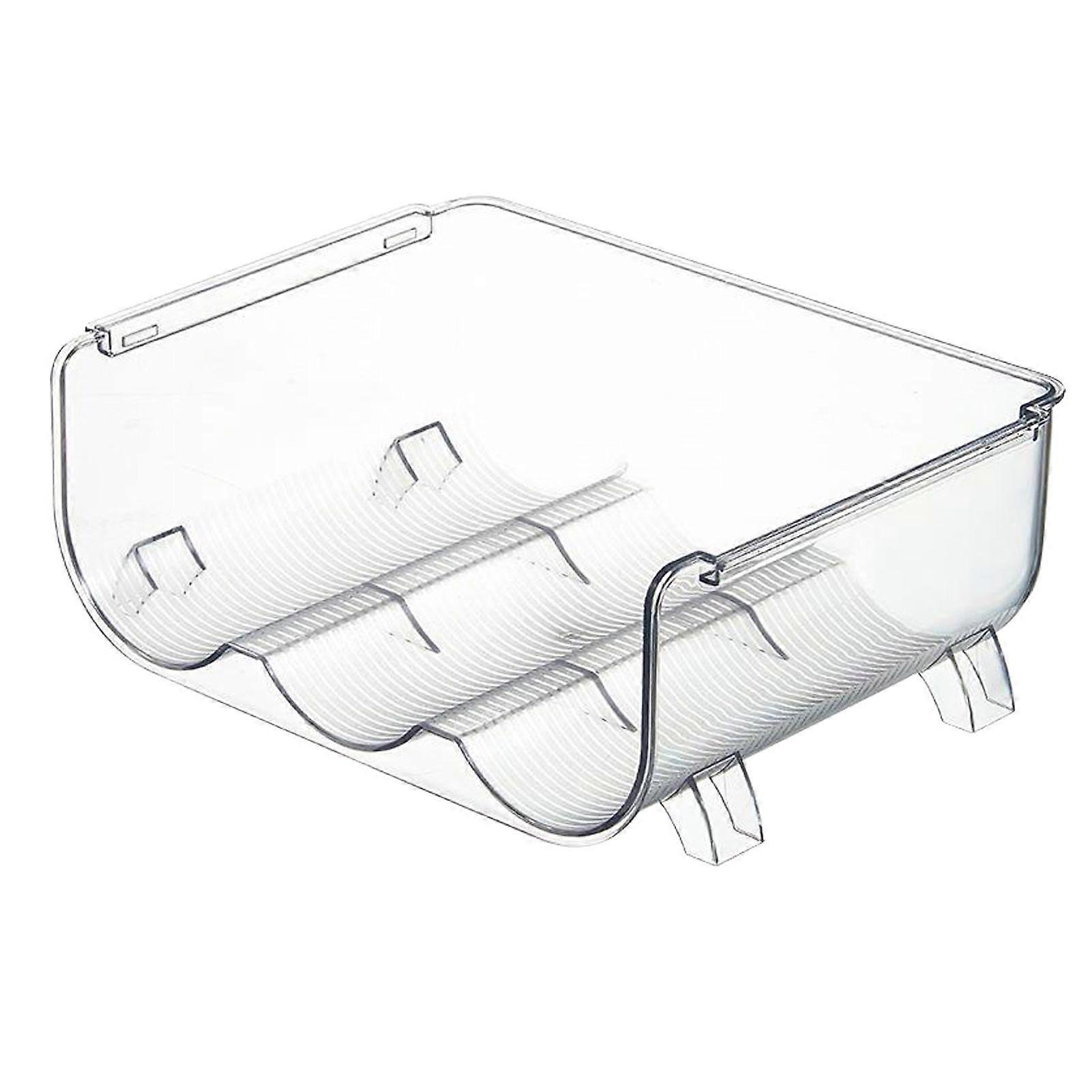 Water Bottle Organizer Transparent Stackable Space Saving Water Bottle Storage Holder Rack for Vacuum Cup 3 Grids