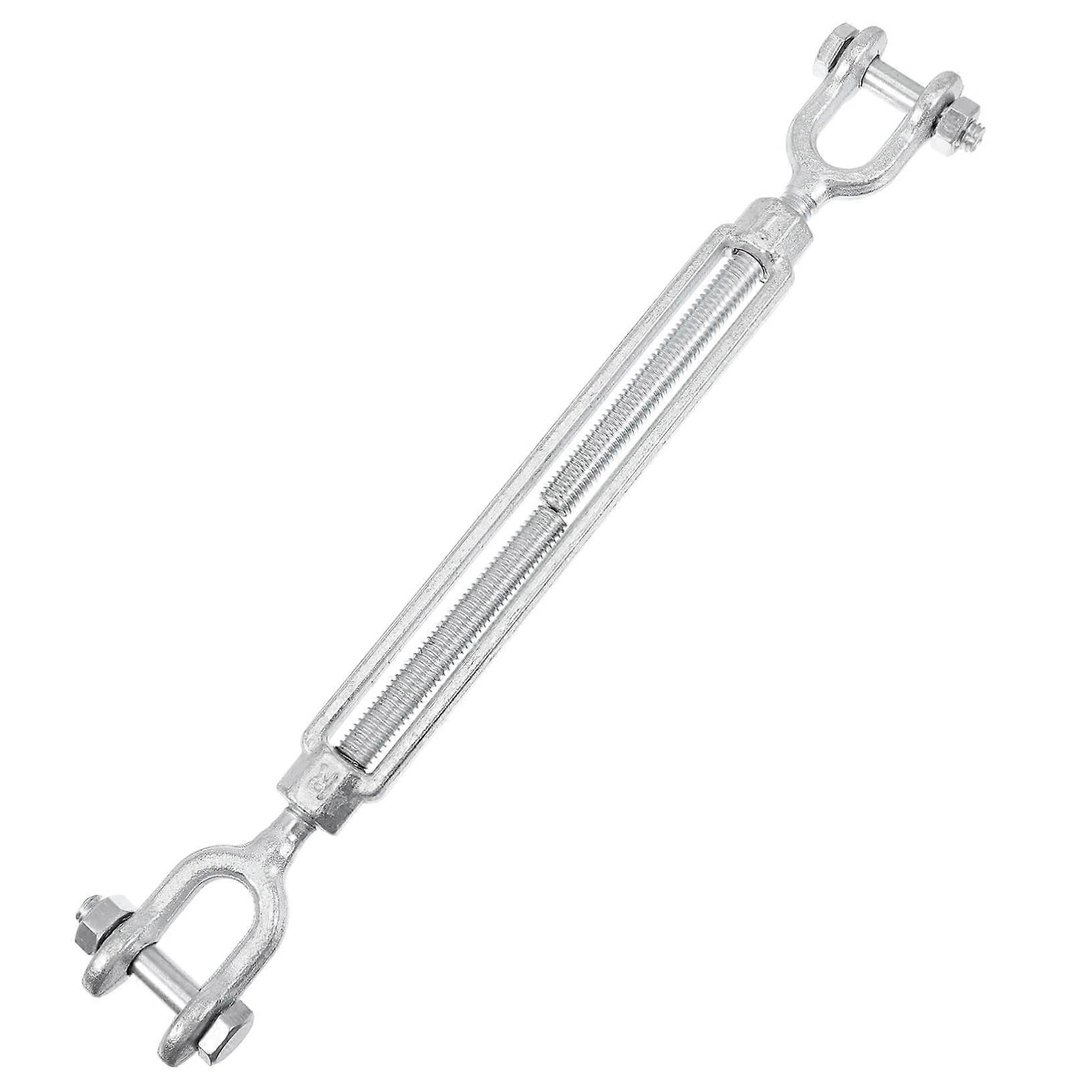 Jaw Turnbuckle Screw Buckle 3/8 x 6 In Carbon Steel Wire Tensioner For Home Strainer And Cable Applications