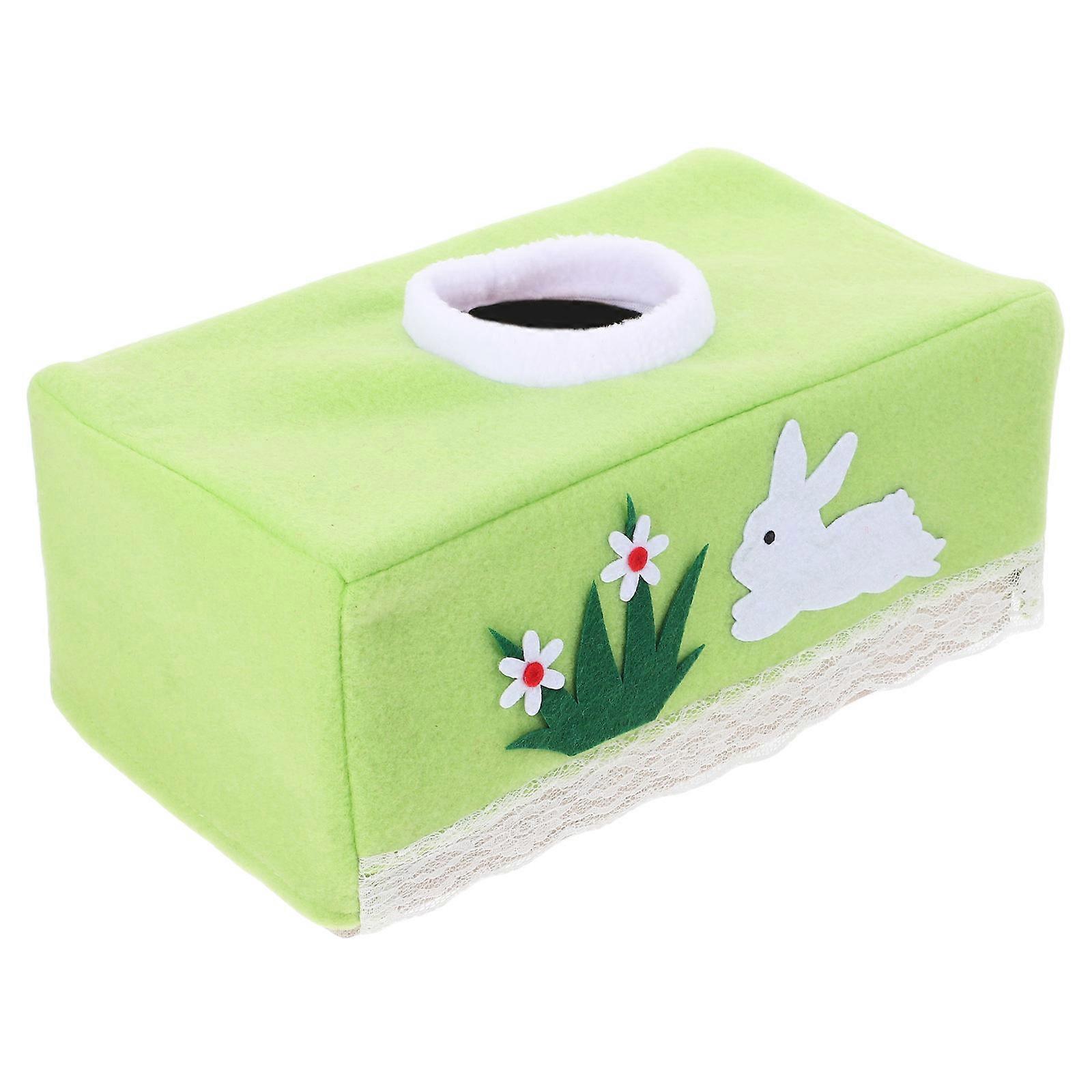 Easter Bunny Rectangular Tissue Box Cover Cute Tissue Box Holder 3Pcs