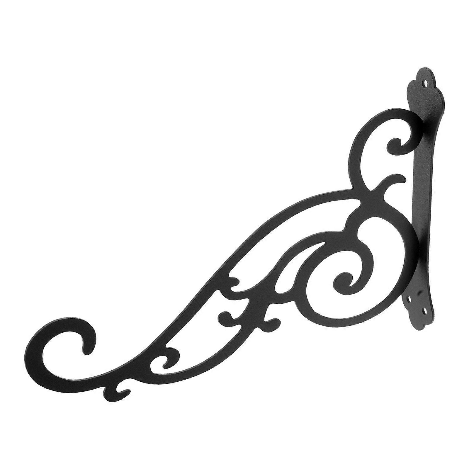 Black Hanging Planter Bracket Wall Mounted Hook for Balcony Use