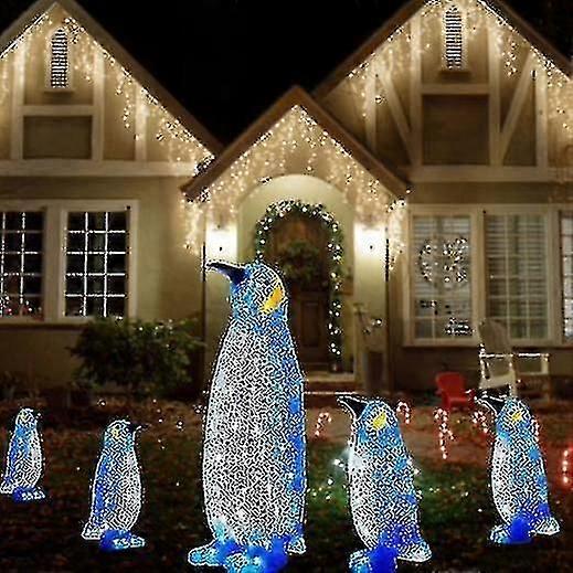 Christmas Inlit Penguin Acrylic Led Outdoor Indoor Xmas Decoration JU