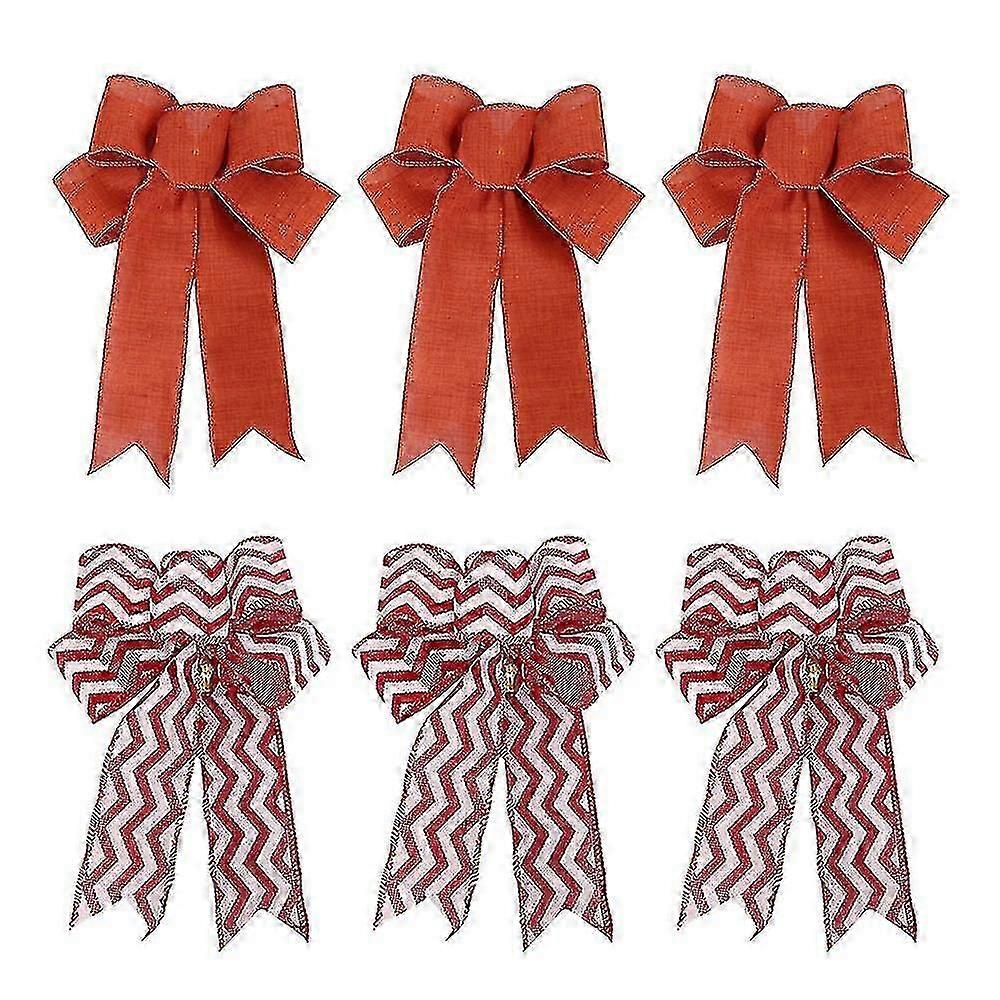 Christmas Bow Rustic Burlap Crafts Wreath Bow For Holiday Weeding Kitchen Decor E 2025