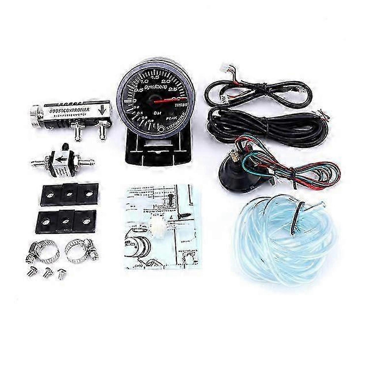 60MM αυτοκίνητο Turbo Boost Gauge 3Bar + Ρυθμιζόμενο Turbo Boost Controller Kit 1-30PSI IN-CABIN Car Meter
