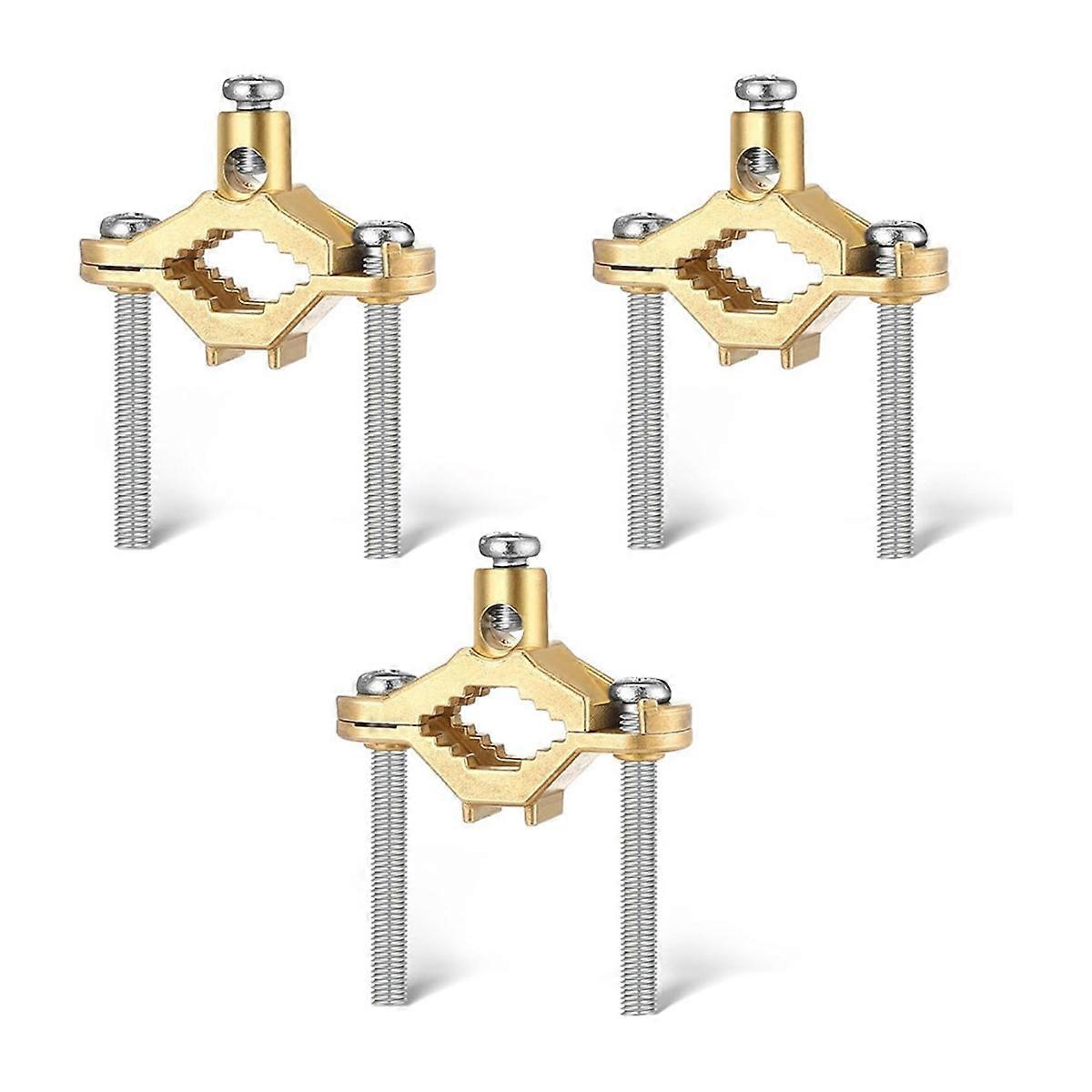 3 Pcs Ground Clamp 1/2-1 Conduit Fitting, Copper Alloy Wire Clamp Conduit Fitting, for Bonding Ground Wire to Water Pipe