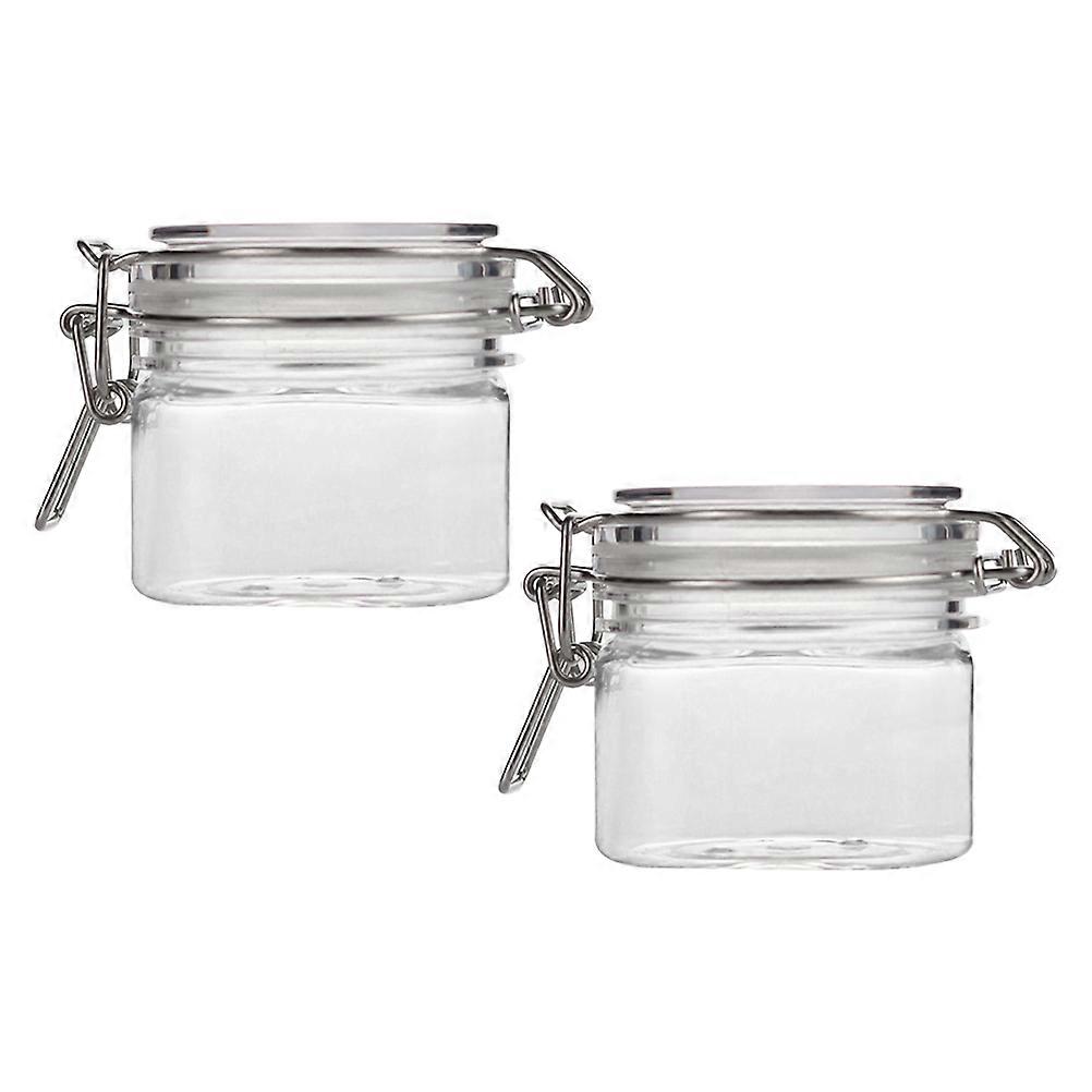 Honey Storage Jar Transparent Sealed Jars for Storage Use 2Pcs Multifunctional