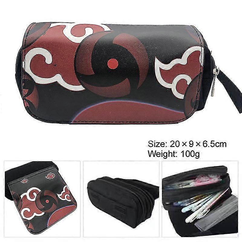 Naruto pencil case double zipper student pencil case