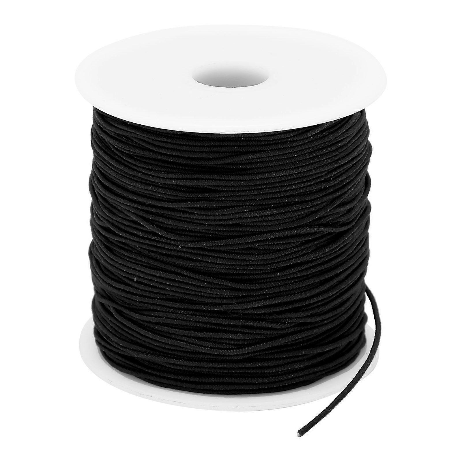 1mm X 100m Elastic Thread Elastic Cord for DIY Beads String Rope Jewelry Bracelet Making Rope Black