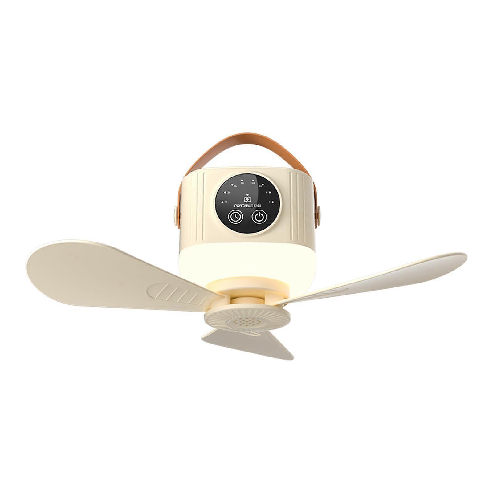 USB Rechargeable Remote Ceiling Fan With 3600mAh/7200mAh Battery, Light Hanging Fan For Camping, Dorms, Bedrooms